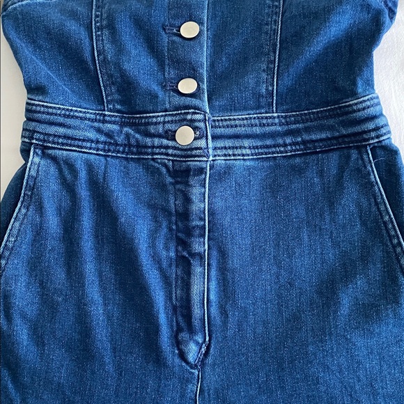 Anthropologie Maeve The Colette Portside Button-Front Jumpsuit Denim Edition - Picture 9 of 16